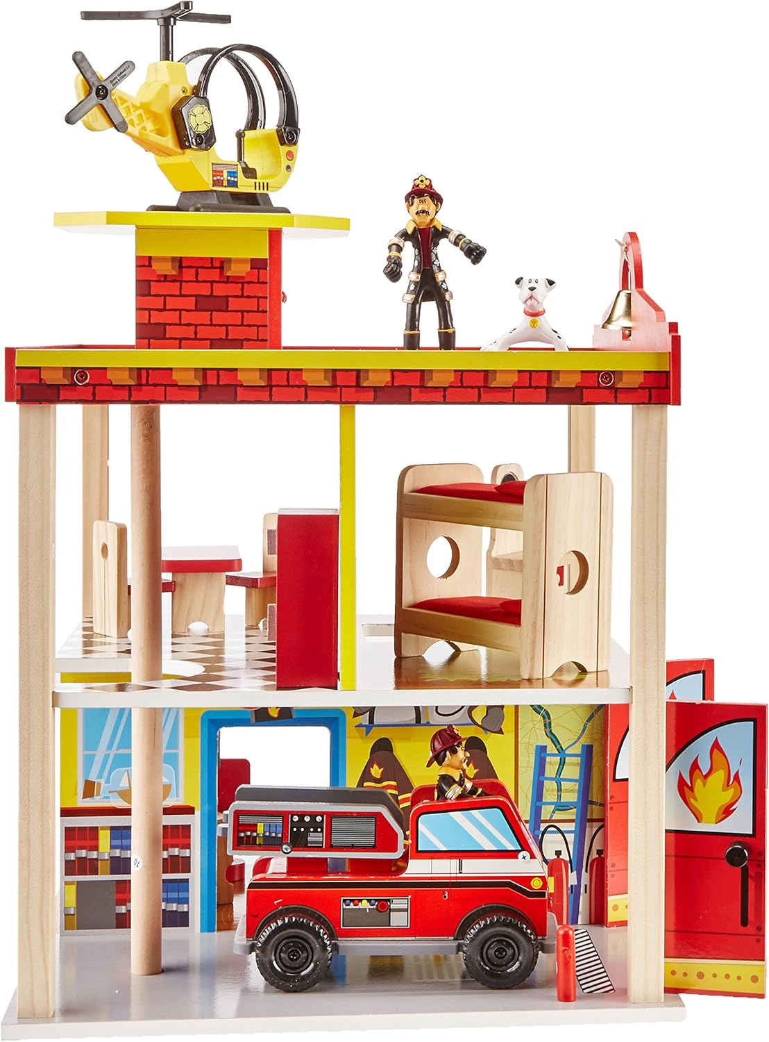 kidkraft wooden fire station