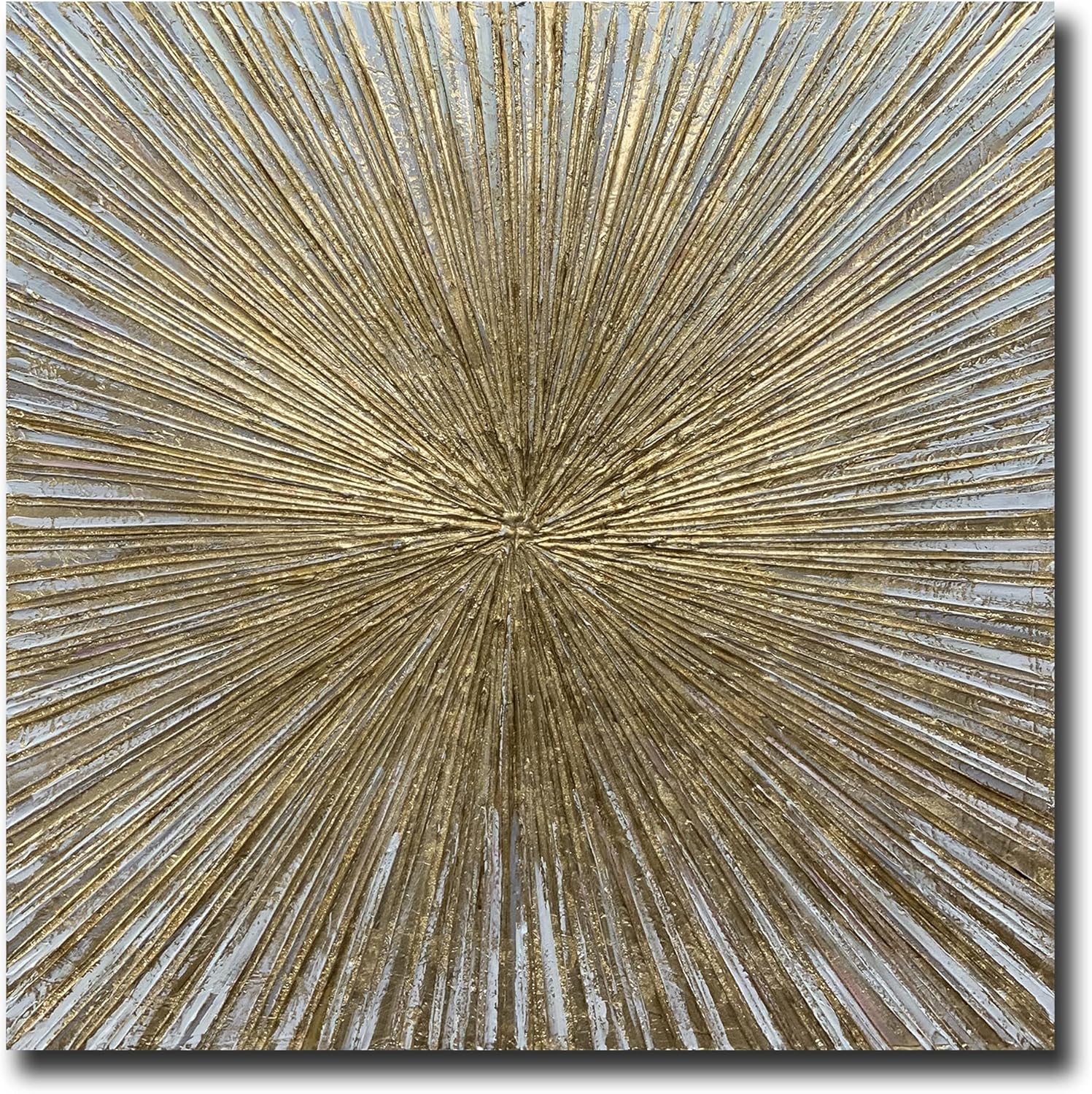 Paintings - AZAVY Art,35x35Inch Oil Hand Painting Hand Painted Abstract Artwork Modern Gold Textured Wall Art Contemporary Minimalist Oil Paintings on Canvas Wood Inside Framed Ready to Hang