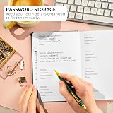 Clever Fox Password Book with Alphabetical Tabs Grey Medium Size view 3