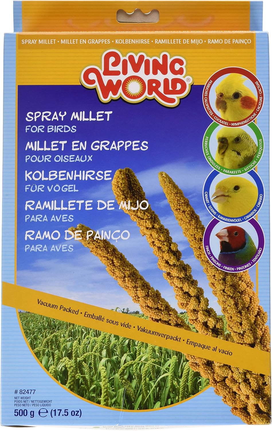 Living World 82477 Spray Millet for Birds, 500gm, 17.5Ounce Amazon.ca