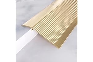 Heainaiyoo Metal Floor Transition Strip, Aluminum Threshold for Doorways, for Gap from 0.4″to 1.6″, for Doorways Tile Wood Vinyl Laminates, Size 36in x 4in x 1.32 in (Gold, 1pack)
