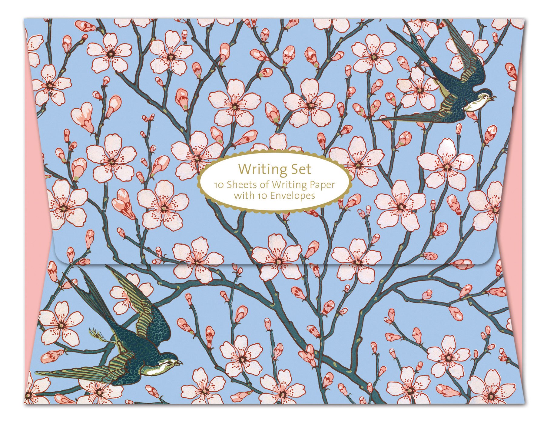 Almond and Blossom Writing Set - 10 Paper Sheets with Envelopes