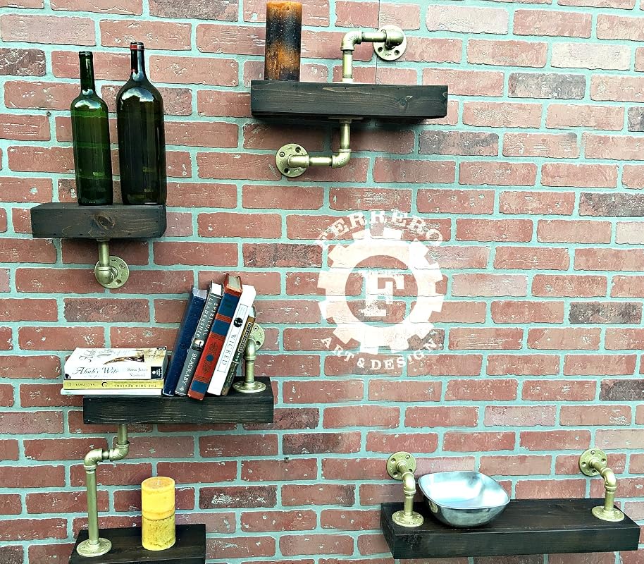 Steampunk Shelves, Industrial Shelves, Wall