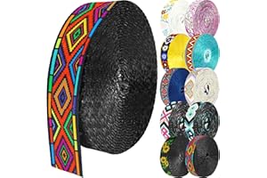 Grosun 1.5 inch Patterned Nylon Webbing Belt Webbing Straps Purse Straps Backpack Straps Nylon Belt