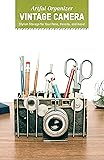 Artful Organizer: Vintage Camera: Stylish Storage for Your Pens, Pencils, and More! (Office Desk Organizer and…