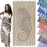 Extra Large Beach Towels Oversized (69 x 37 inch) - Turkish Light Weight Beach Towel Cute - Anti Sand, Cloud, Quick Dry Swim & Pool Towels for Adults - Beach Vacation Essentials & Gifts - 100% Cotton