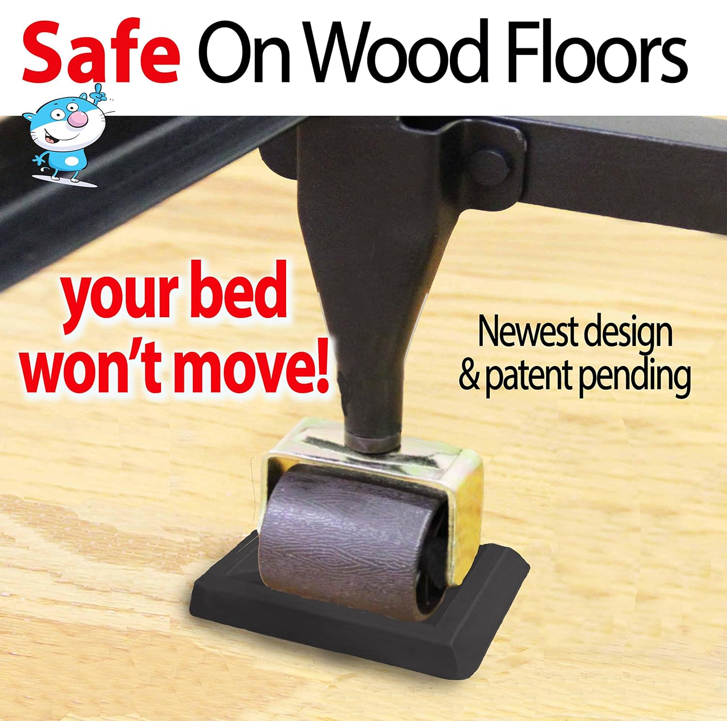 Iprimio Bed Stopper Furniture Stopper Black Ergo Designed Caster Cups