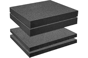 4 PCS Pick Apart Foam Insert- 2 Size Pick and Pluck Foam- Pluck Pre Cube Sheet Foam with Bottom Use for Board Game Box Cases 