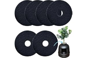 TEURWONE Cat Litter Box Replacement Filters for Lifewit Litter Box Cat, Activated Charcoal Filters Replacement to Absorb Odors and Litter Box Deodorizer for Hidden Enclosure Litter (6 Pack)