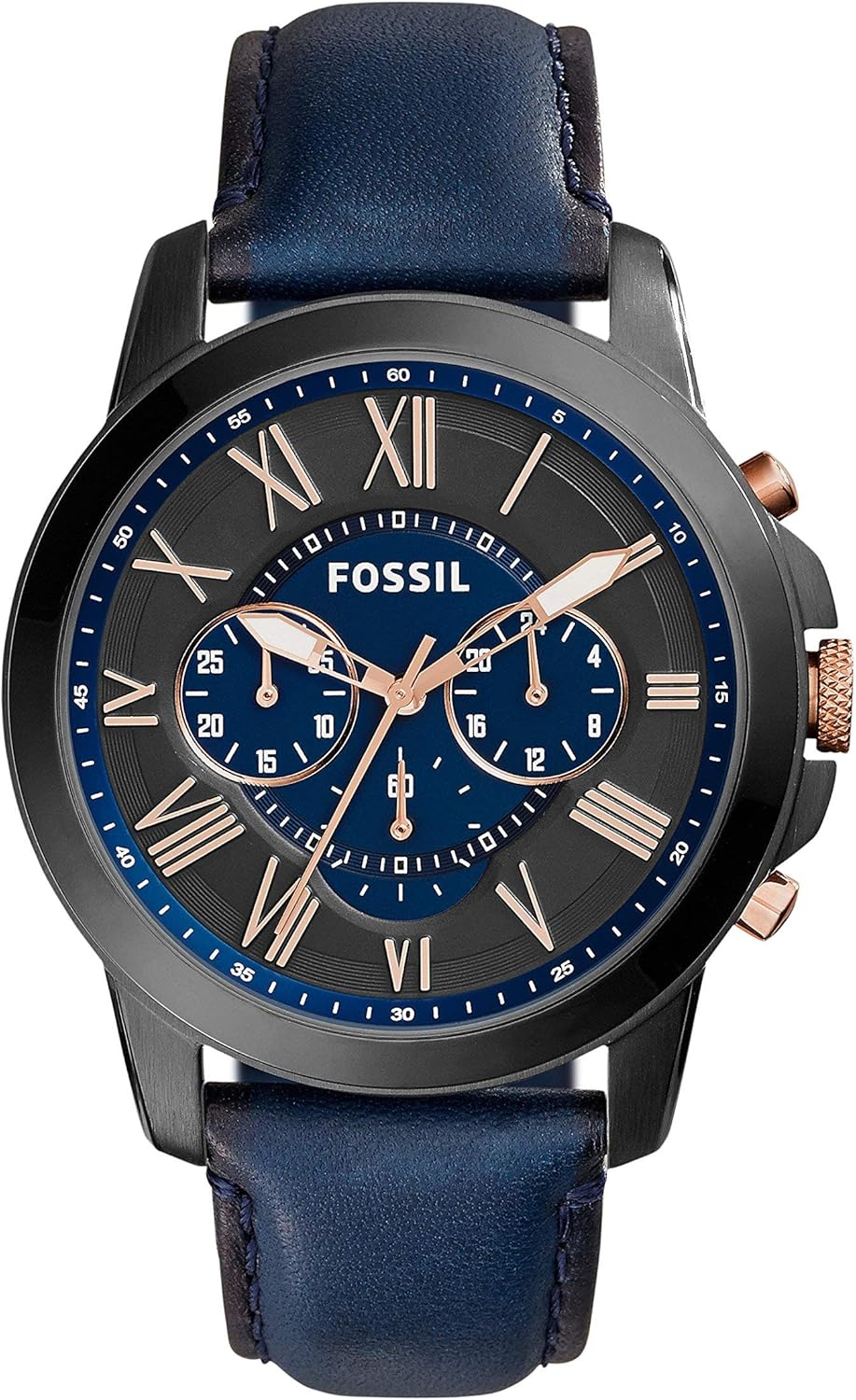 Fossil Men's Chronograph Quartz Watch with Leather Strap FS5061 Amazon