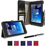rooCASE Asus MeMO Pad HD 7 Case - ME173X Dual View Stand Folio Cover - BLACK (With Auto Wake / Sleep Cover)