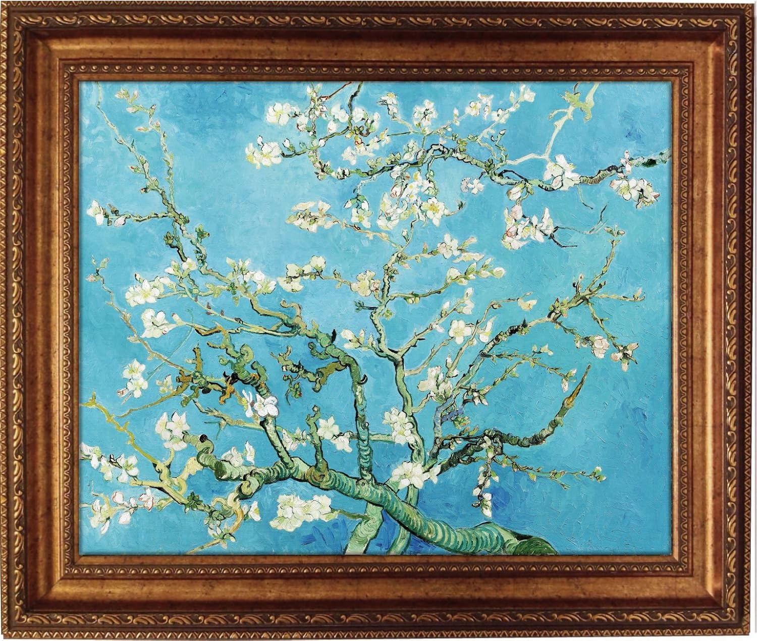 高品質ジクレープリント 花咲くアーモンドの枝 B0794zkhgp 大サイズ 複製画 アンティークゴールド アンティークゴールド アンティークゴールド ゴッホ アクリル板付属 外径6mm 5mm 植物花 超可爱