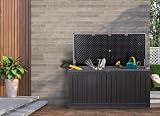 Olsen & Smith 270L Garden Storage Box Bench Seat Lockable Waterproof view 2