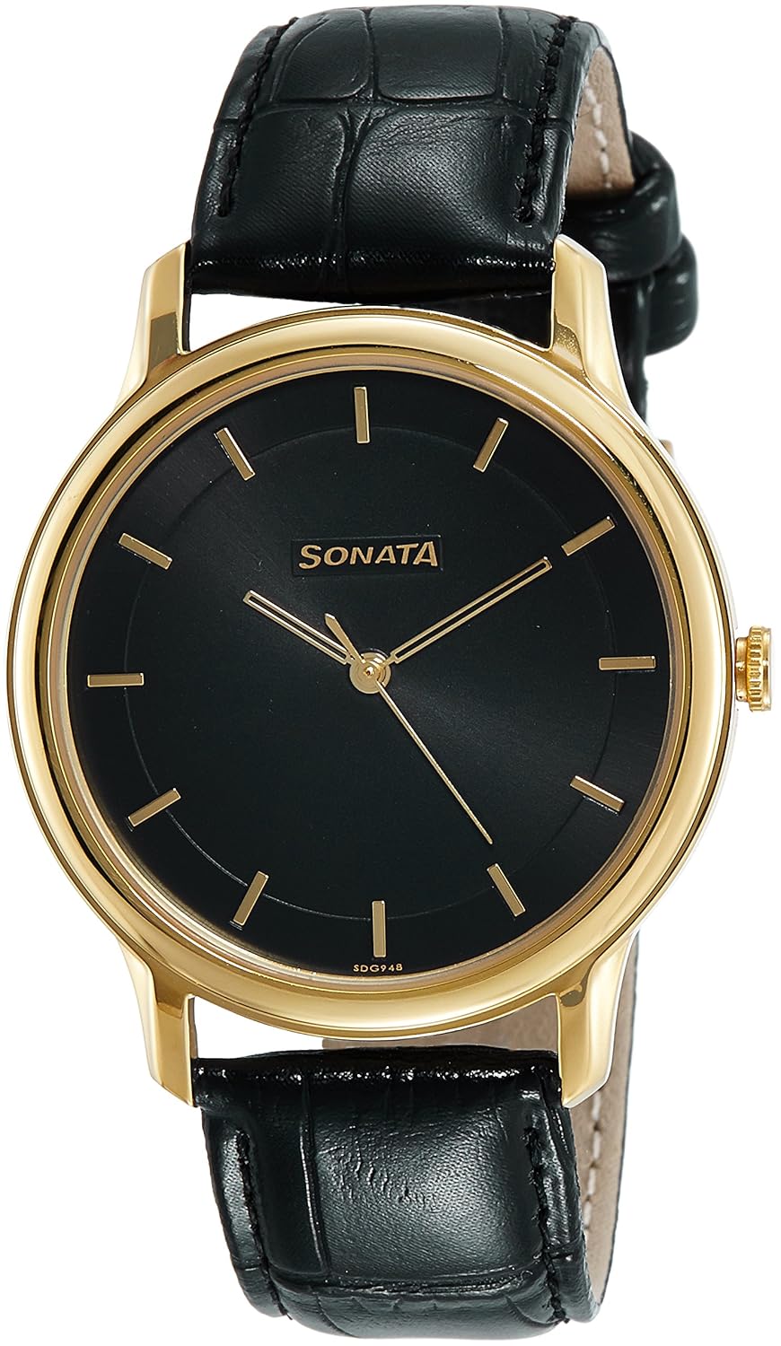Buy Sonata Sleek Analog Black Dial Men's WatchNL7128YL01 / NL7128YL01