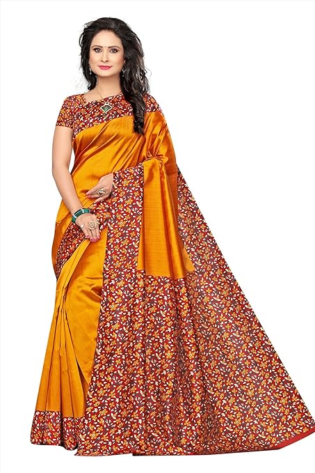 Womens Silk Saree With Blouse Piece (Gm)