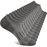 Heatuff No Show Socks Men 7 Pairs Low Cut Athletic Cushion Non Slip Breathable Socks