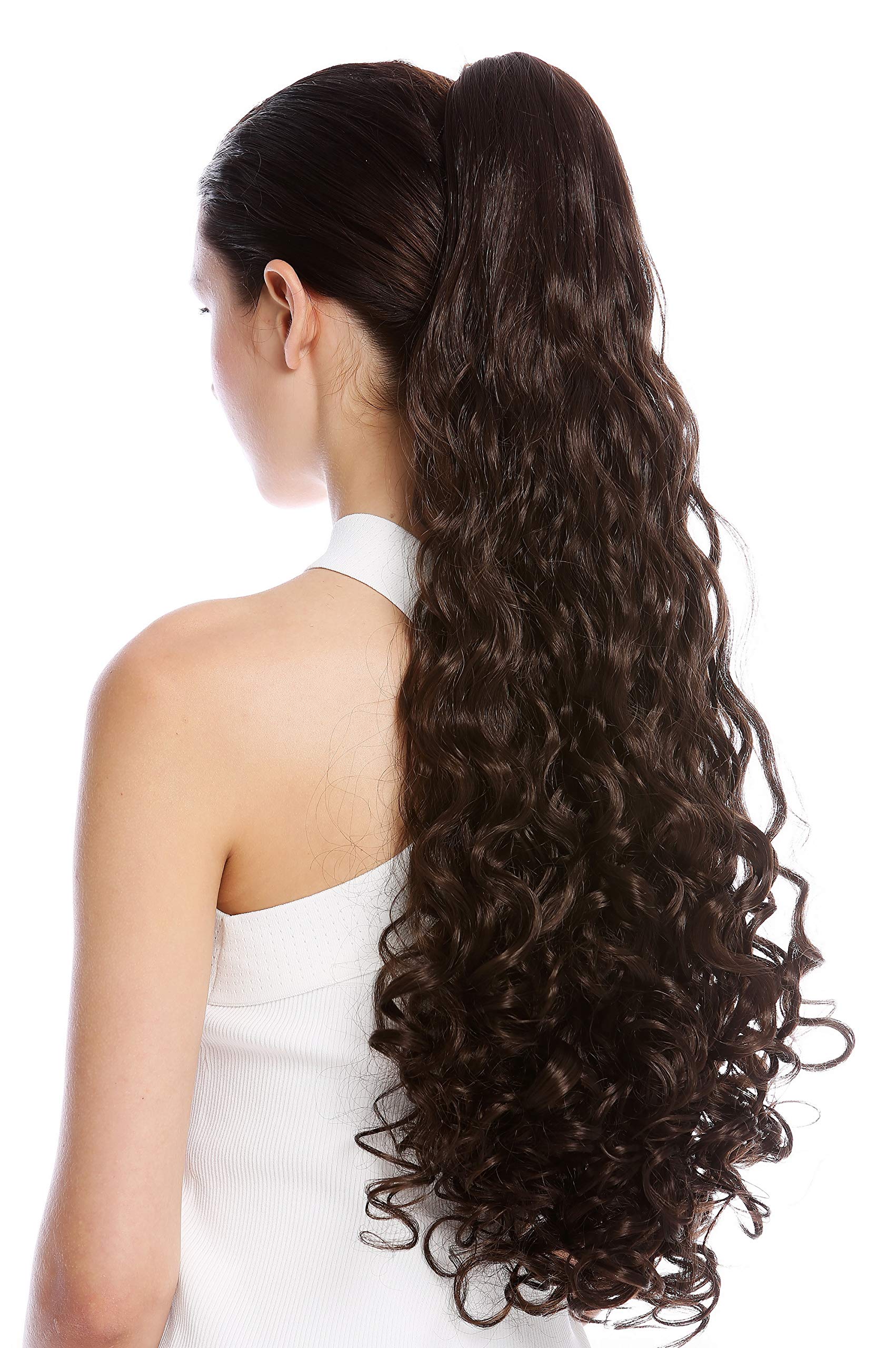 WIG ME UP - N440-V-6 Ponytail Hairpiece Extensions very long curled curls curly brown 23inch