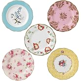 Royal Albert 100 Years 1950-1990 Plate Set, Mixed Patterns, 5-Piece