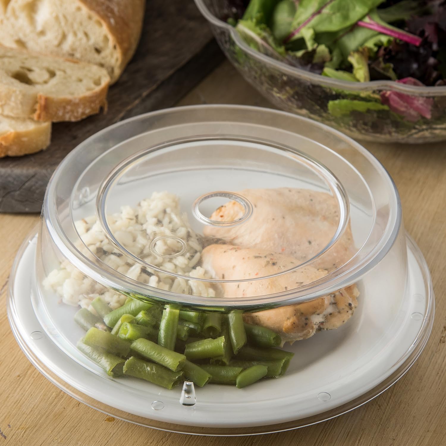 Carlisle 190007 Polycarbonate Plate Cover, 9.37" Bottom Diameter x 2.56" Height, Clear (Case of 12): Industrial & Scientific