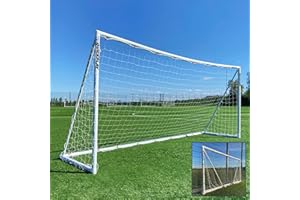 QUICKPLAY Q-Fold Soccer Goal | 30-Second Folding Design for Easy Setup | Portable & Weatherproof uPVC Soccer Goal for Backyard | Durable Post for Adults & Kids