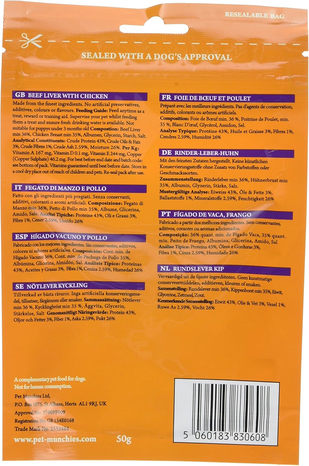 Amazon Com Pet Munchies Liver Chicken Training Treats 50g Pet Supplies