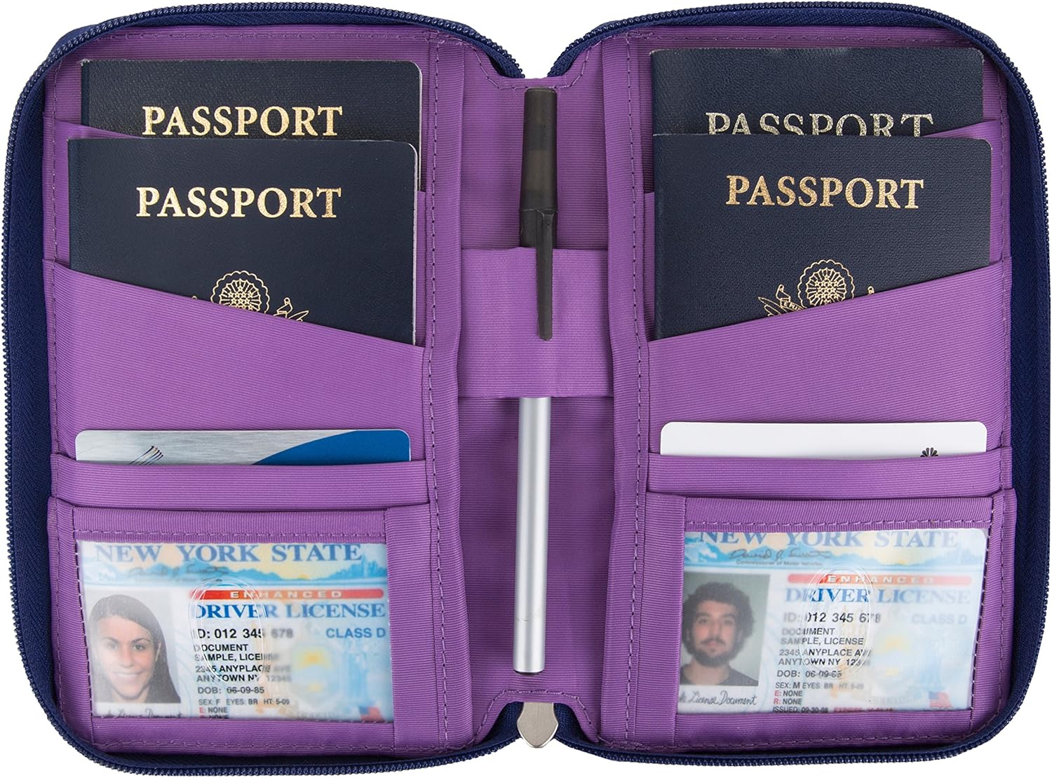 Pewter Travelon RFID Blocking Bouquet Family Passport Case Passport