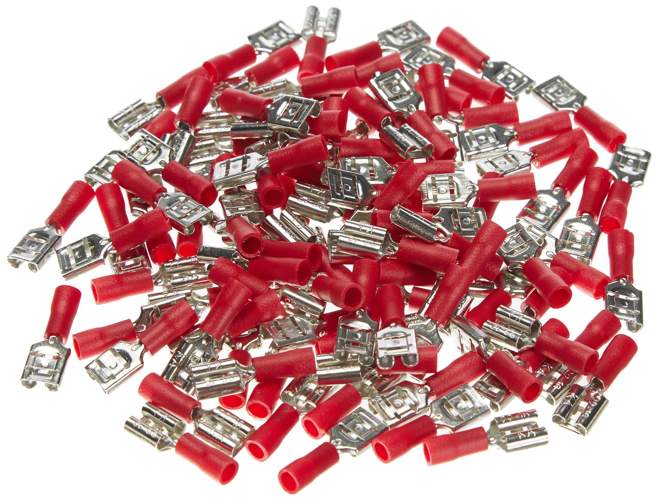 Goobay 17002 Female TAB Terminal Red for Crimps - Plug-in Size: 6.4 mm x 0.8 mm; 10 A