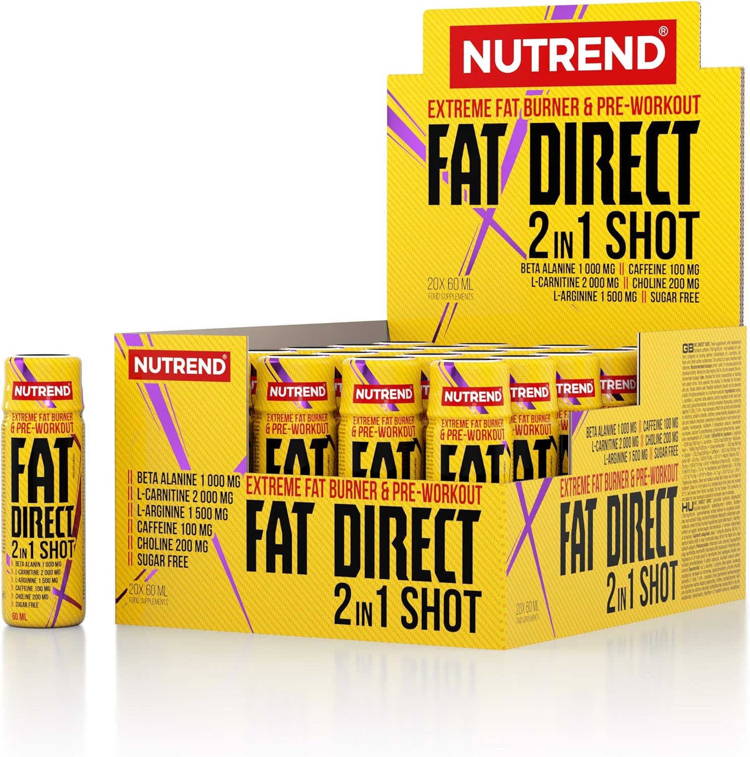 Nutrend FAT DIRECT SHOT is the latest fat burner and preworkout 2 in 1