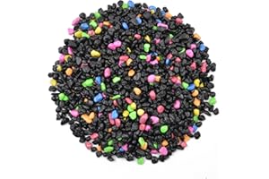 CNZ Aquarium Gravel Black & Flourescent Mix for Plant Aquariums, Landscaping, Home Decor, 0.25"-0.35" (5-Pound)