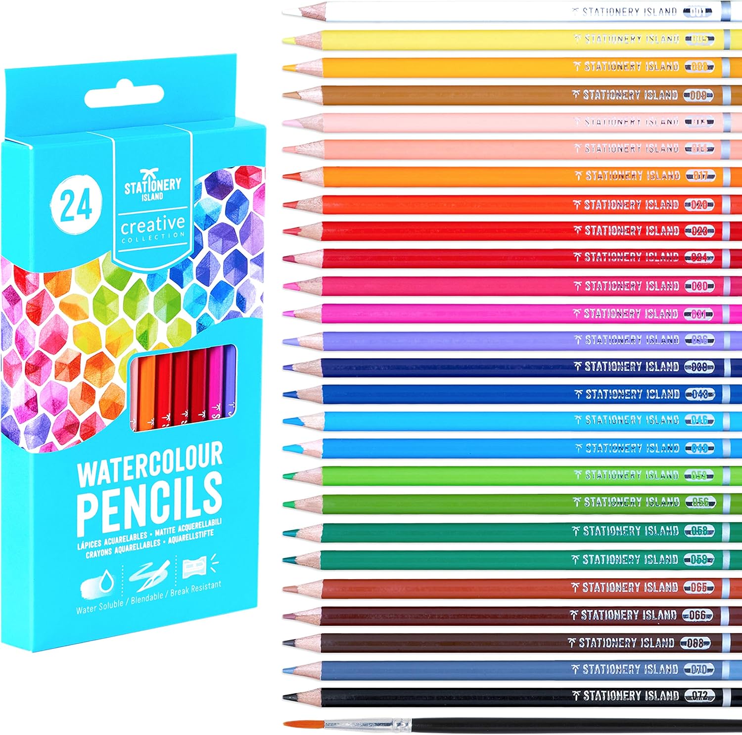 Stationery Island Creative Collection Watercolour Pencil Set 24 Pre