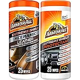 Armor All Leather Cleaner Wipes for Car Interior with UV Protection, Ceramic Leather and Extreme Protectant Wipes Bundle (50 