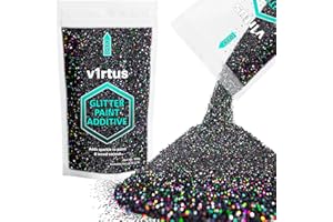 Holographic Black Glitter Paint Additive 100g (3.5oz) | Paint Glitter Additive Wall Sparkle Interior Exterior Painting - v1rt