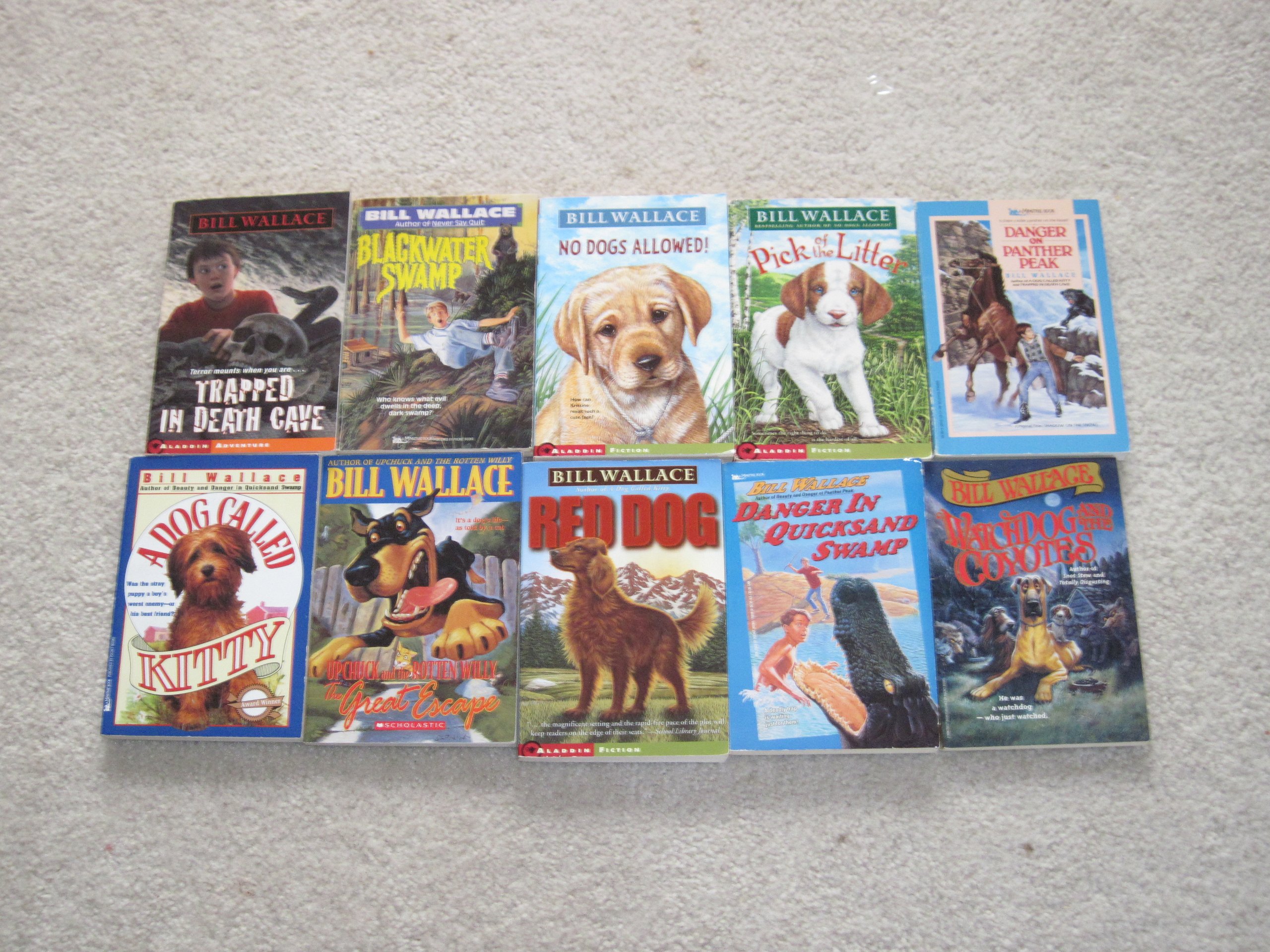Bill Wallace Set Of 10 Books Watchdog And Coyotesdanger In - 