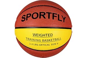 Sportfly Basketball Weighted 1.0/1.3/1.5kg Auxiliary Heavy 2.2/3.0/3.3lbs Size 6/Size 7 for Indoor Outdoor Training, Training