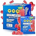 Shameless Snacks - Healthy Low Calorie Snacks, Low Carb Keto Gummies (Gluten Free Candy) - 6 Pack Red Raspberry Sour Scouts