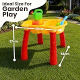 KandyToys Sand and Water Table with Lid and Accessories 50x43x37cm view 5