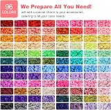 Fournine 18000 Pcs Clay Beads Kit 96 Colors 5 Boxes Bracelet Necklace DIY view 2
