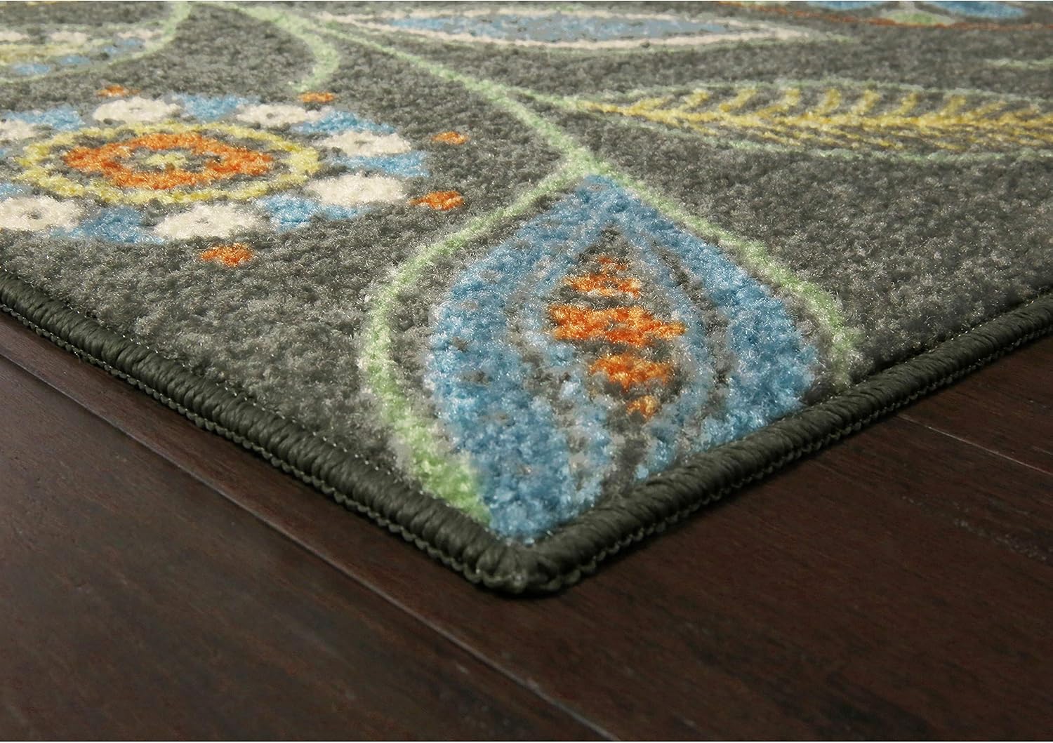 Maples Rugs Reggie Floral Kitchen Rugs Non Skid Accent Area Carpet [Made in USA], Multi, 2'6 x 3'10: Furniture & Decor