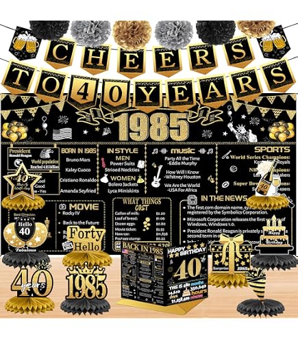 Konipl 'Awesome Since 1943' 80. Geburtstag Banner – Goldglitzernd, Vorgefädelt, Für Partydeko