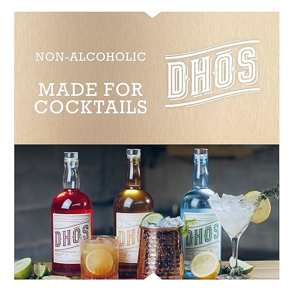 DHOS BITTERSWEET – HANDCRAFTED NON-ALCOHOLIC APERITIF WITH FLAVORS OF RHUBARB, FRUIT & BITTER HERBS – NON-ALCOHOLIC SPIRIT TO MIX DELICIOUS MOCKTAILS – KETO-FRIENDLY, ZERO SUGAR, ZERO PROOF – 750 ML