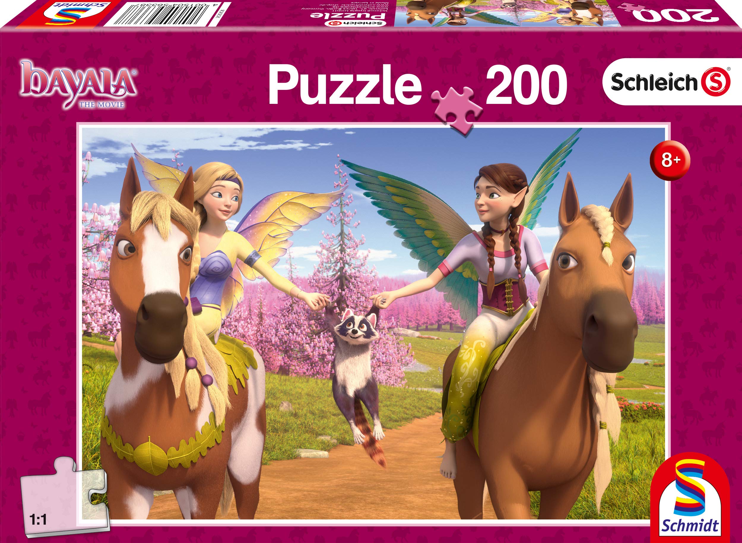 Schmidt Spiele Puzzle 56338 On the Road to Dragon Mountain, Schleich-Bayala, Children's Puzzle, 200 Pieces, Multi-Coloured