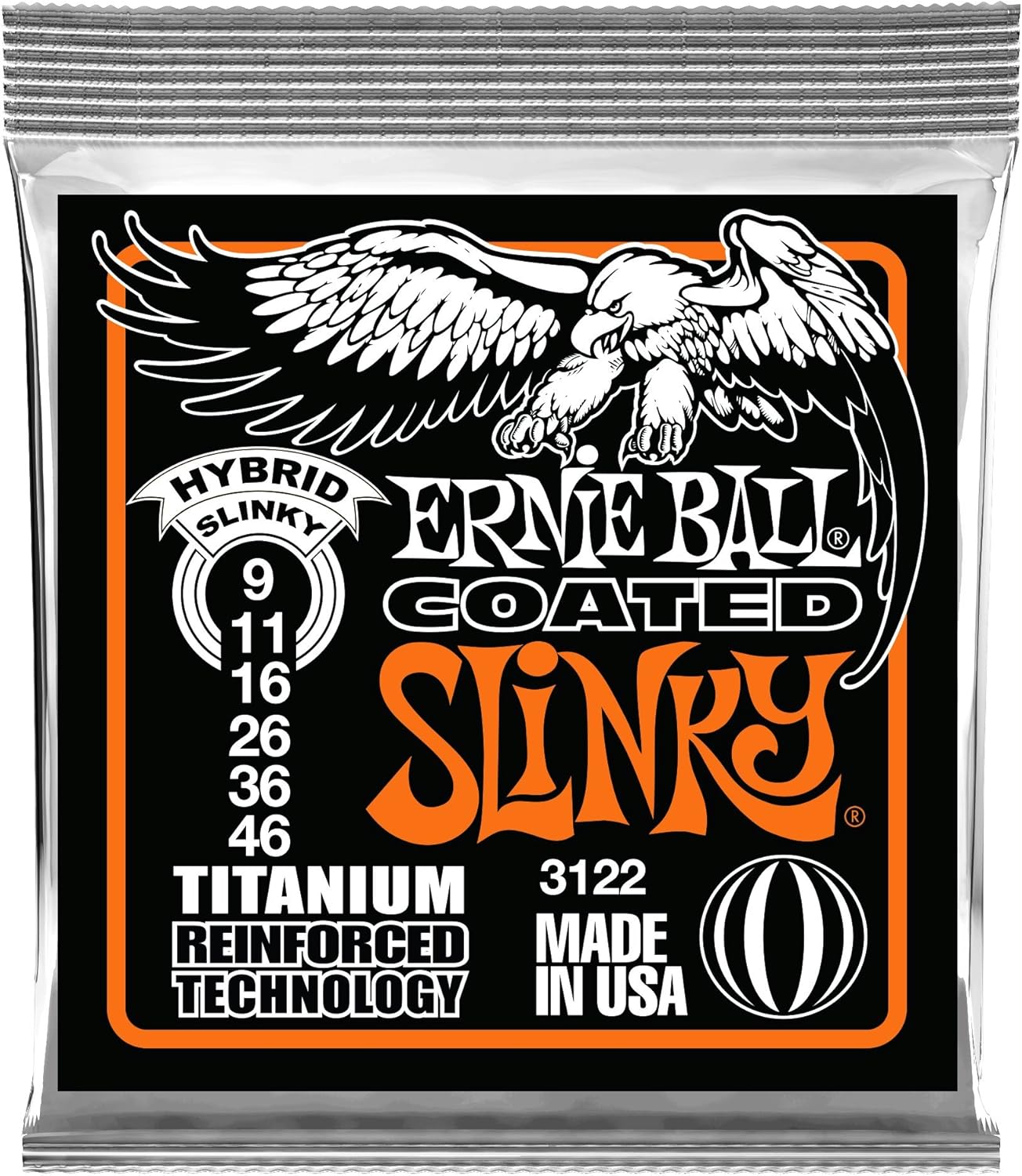 Ernie Ball Hybrid Slinky Coated Titanium RPS Electric Guitar Strings - 9-46 Gauge, Hybrid (9-46), Hybrid (9-46) - Image 5