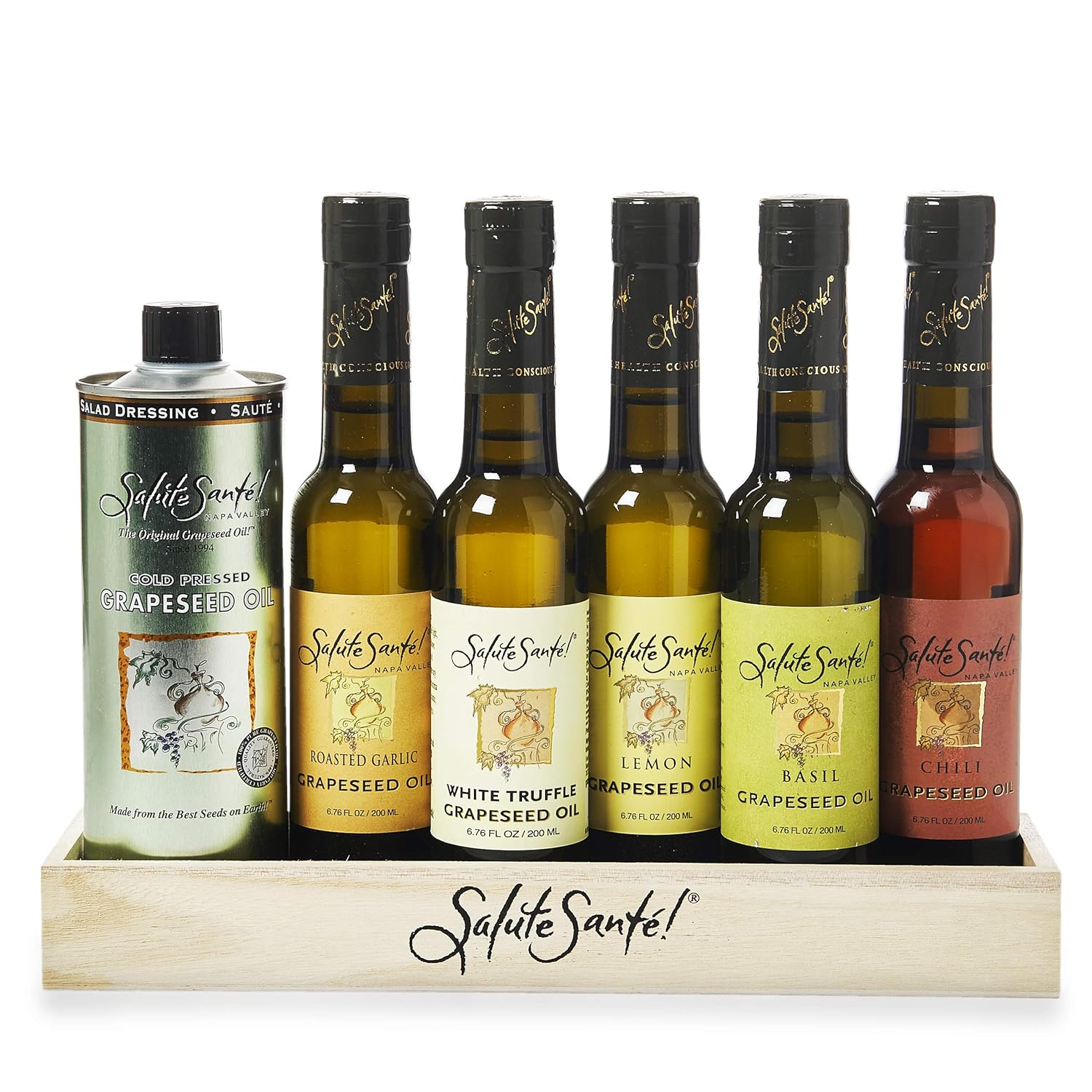 Infused Liquid Spice Grapeseed Oil Gift Set for cooking and