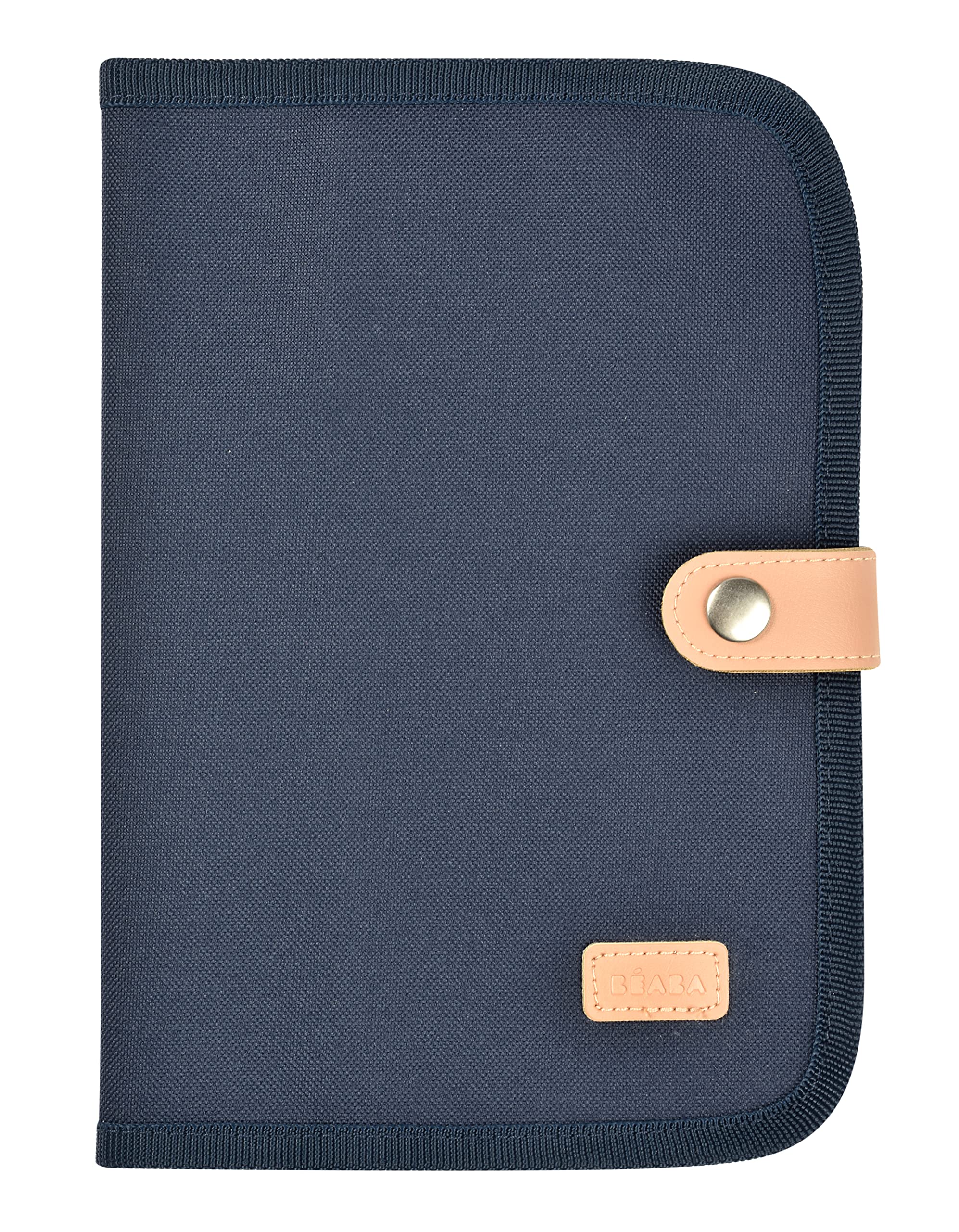 Béaba Health Book Cover, Geneva, 2 Inside Pockets, Press Stud, Waterproof Fabric, Navy