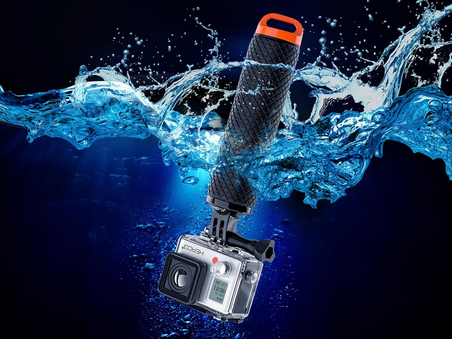 Waterproof Floating Hand Grip Compatible with GoPro Hero 8 7 6 5 4 3 3+ 2 1 Session Black Silver Camera Handler & Handle Mount Accessories Kit for Water Sport and Action Cameras (Orange) : Camera & Photo