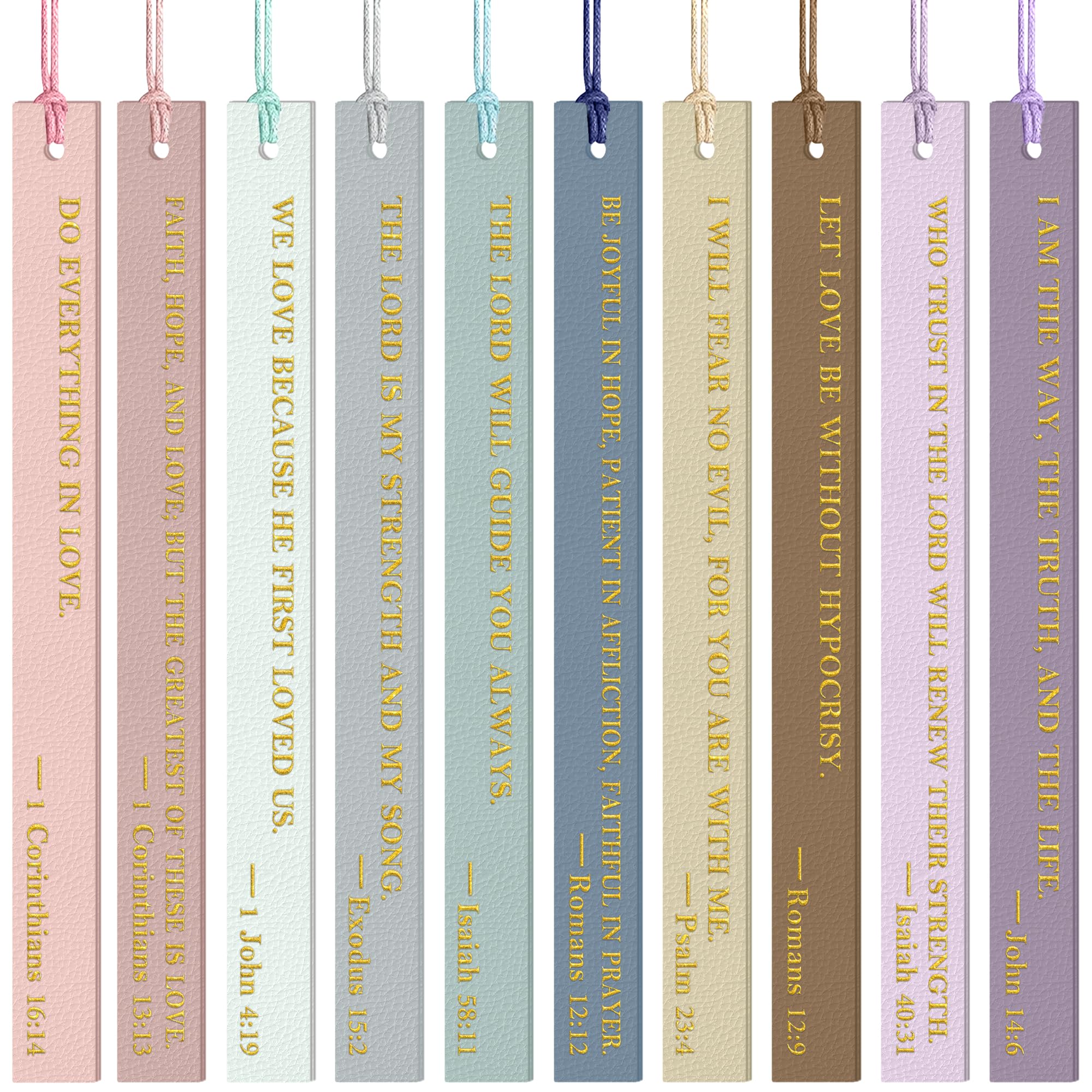 Photo 1 of 20PCS Leather Bookmark Bible Bookmarks for Reading Women Men Kids Book Lovers Christian Gifts,Cute Page Markers Book Marks Religious Christian Bookmarks Inspirational Bible Verse Scripture(Colorful-1)