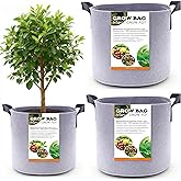 Kriopy Grow Bags,Gallon Pot,Gallon Grow Bag,Fabric Plant Vegetable Pots,15-35 Gallon Nursery Pots,Deep Plant Pot, Gallon Grow Bags with Handles,3pcs (30 Gallon)