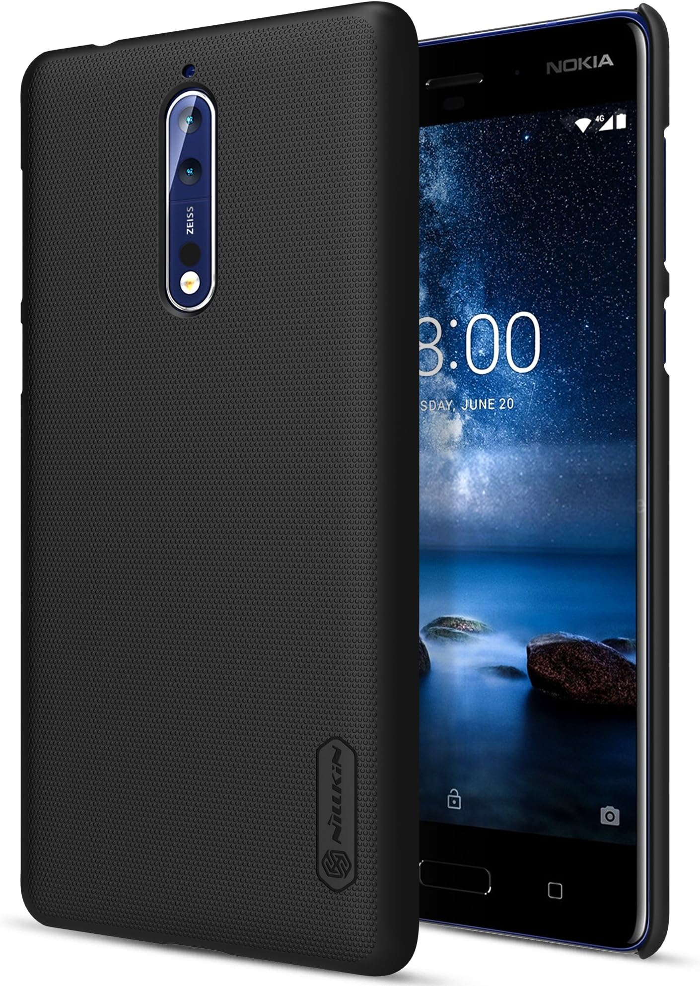 Anti Non-Slip Frosted Shield Protective Hard Shell Case Cover And + Screen Protector black