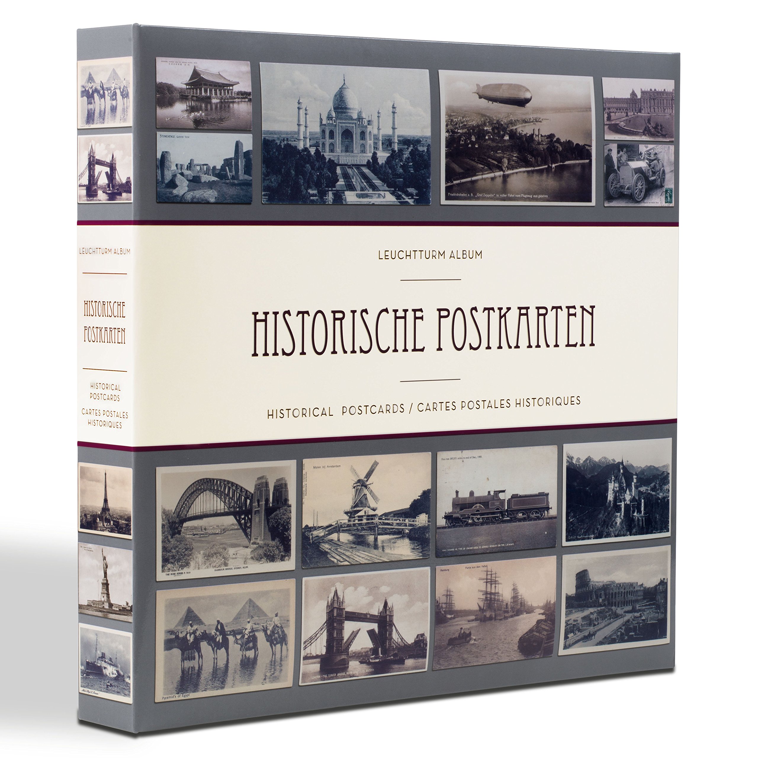 Leuchtturm 348003 Collector's album - Postcard album for 600 historical postcards with 50 integrated transparent sleeves