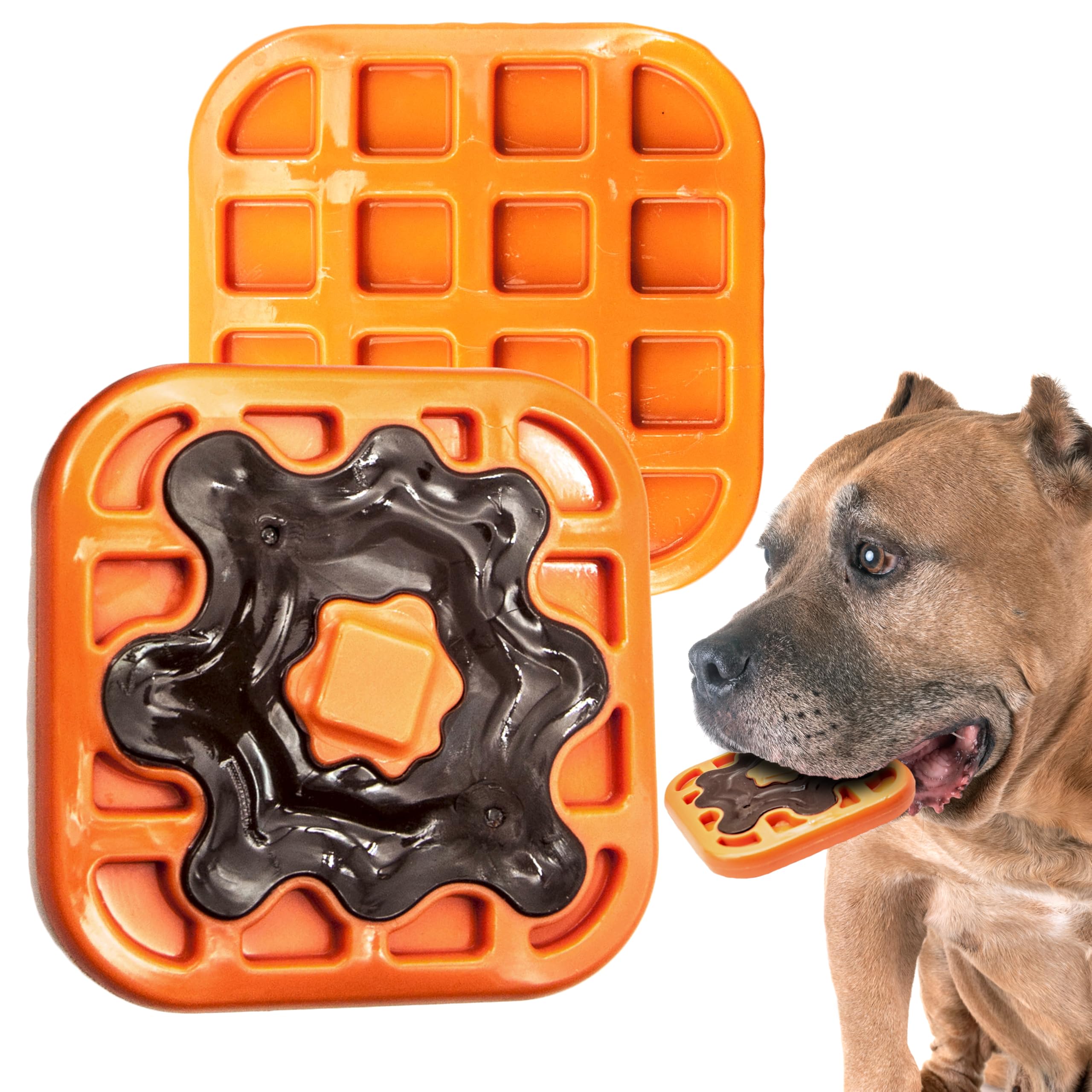 Petopedia Tough Dogs Toy – NYLON Chews – PIZZA, WAFFLE, DONUT Shape – Durable Dog Toys Indestructible, Boredom, Dental, Puppy Teething, Bite-Resistant, Gifts (Waffle)